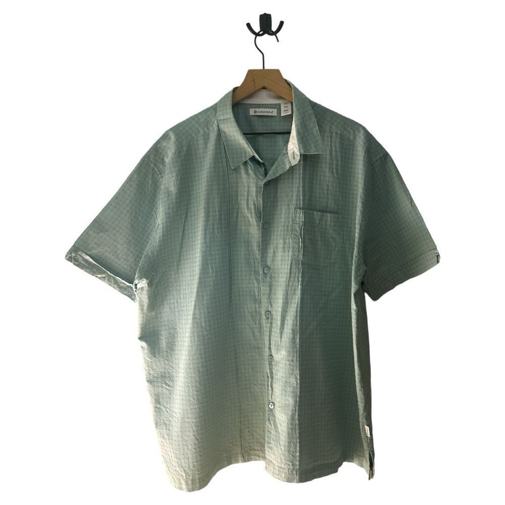 Cubavera‎ Camp Shirt Button Up Short Sleeve Casual Shirt XXL